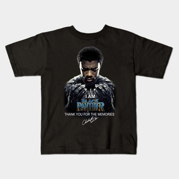 I Am Black Panther - Rip Chadwick Boseman Kids T-Shirt by Phuc Son R&T
